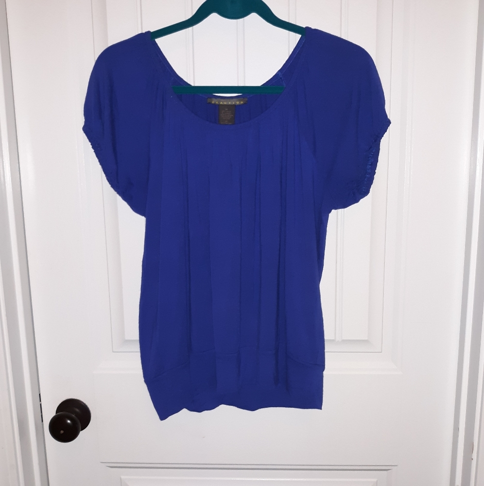 Kenneth Cole Reaction blue peasant blouse